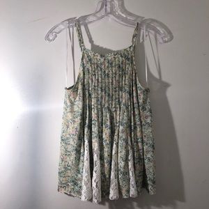 Free People Floral Halter Tank Top